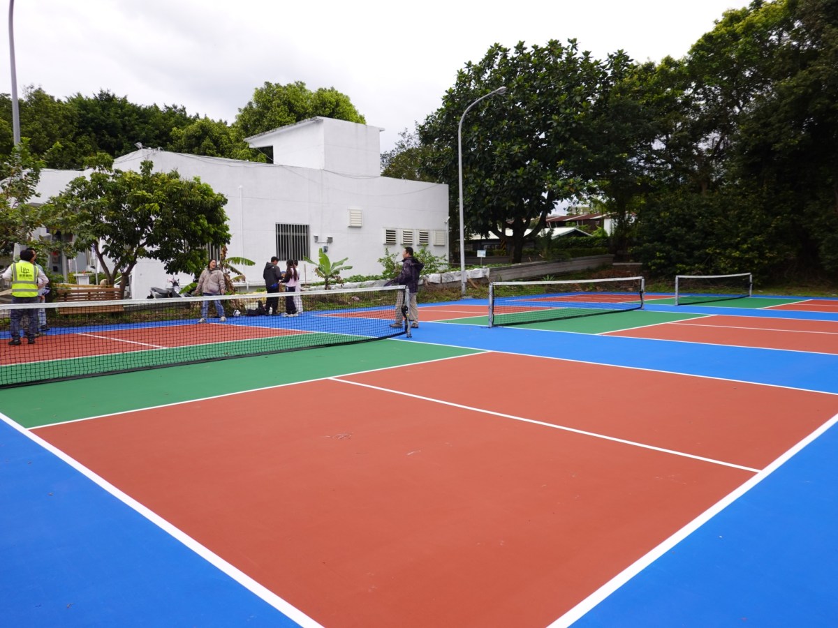 大陳二村匹克球場改善工程將完工&nbsp; 魏嘉彥會勘盼打造運動新據點