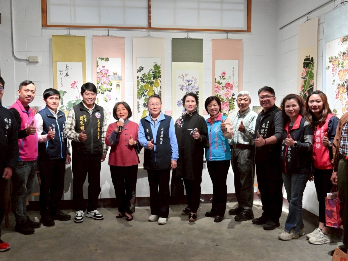 吉安好客藝術村新春藝術聯展精彩  游淑貞讚美育交流學會為藝術育才