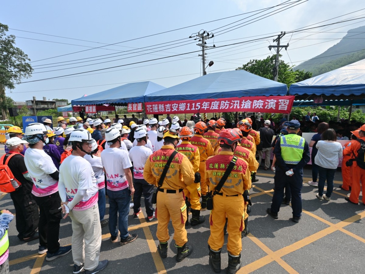 吉安鄉115年防汛實兵演練模擬搶險  游淑貞坐鎮指揮 展現防災硬實力