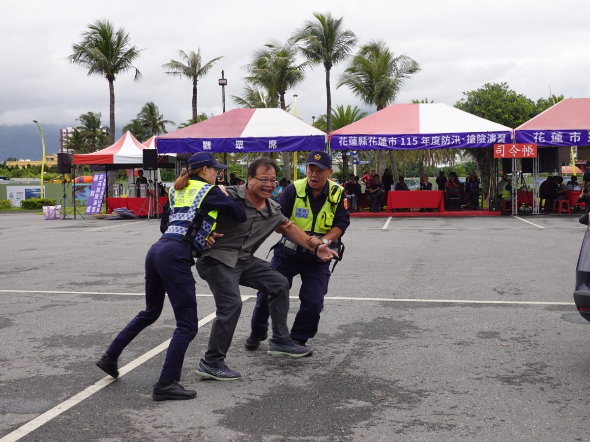 花蓮市防汛演習逼真登場 強化複合災害應變能力